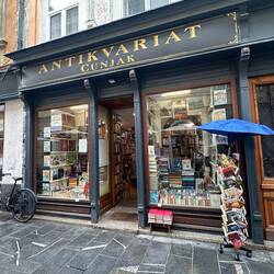 Even the books need an umbrella.