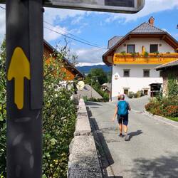 Walking down to the lake.