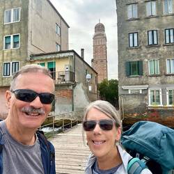 Arriving by water at Madonna dell'Orto stop.