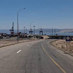 After crossing the border to Jordan, we hit the port...