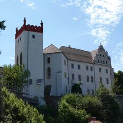 Blick hoch zur Ortenburg