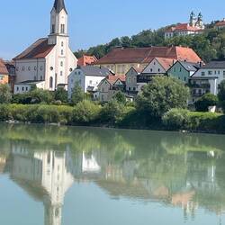 Riding through Passau