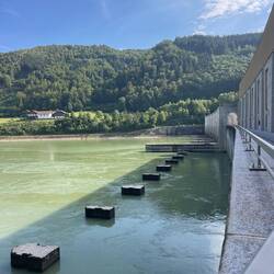 Crossing the dam