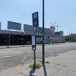 The Flixbus "bus station".