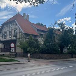 Eins der sehr wenigen Fachwerk Häuser die ich hier in Polen gesehen habe
