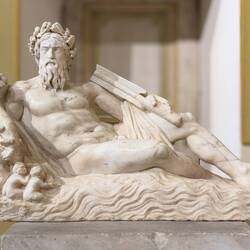 "Personification of the Tiber River (16th century) — Palazzo Corsini, Roma.