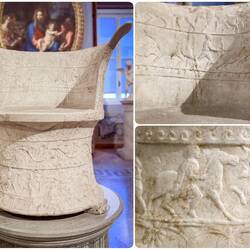 The Corsini Throne (2nd or 1st BCE) in the Room of the Fireplace — Palazzo Corsini, Roma.