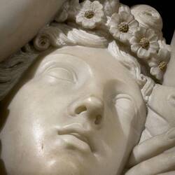 Detail from one of the zephyrs of "Psyche Carried by the Zephyrs" (John Gibson, student of Canova).