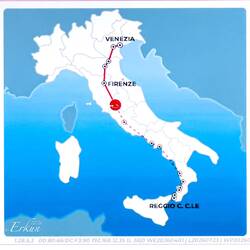 Traveling a different, shorter route back to Bologna aboard Frecciarossa.