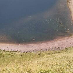 Close up of Llyn y Fan Fach illustrating shallow SW corner