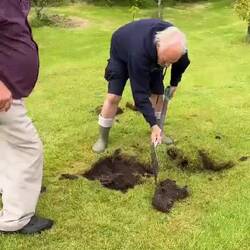 Steve digging the hole for the tree