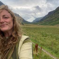 Happy Anna in Glen Coe