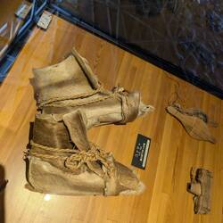 Deer pelt boots