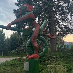 Hier standen überall so lustige Figuren rum