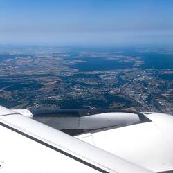 On approach to Frankfurt Airport ... from aboard our Lufthansa flight.