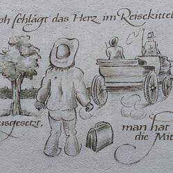 Wilhelm Busch, Wandmalerei in gleichnamiger Passage