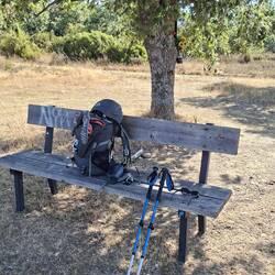 The climb was hot! I needed a stop in the shade