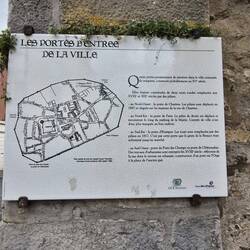 De plattegrond van de oude stad Dourdan.