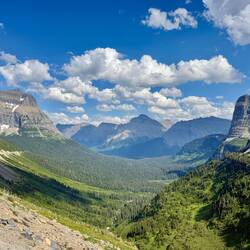 Looking back at Logan Pass