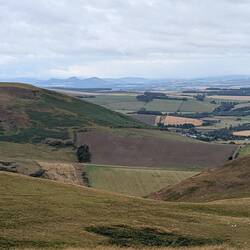 Looking back to the three Eildon Hills