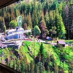 Entertainment as we wait our turn to ride the funicular — Bergen, Norway.