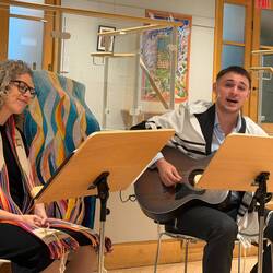 Rabbi Rothelz and Cantorial Intern Jeremy