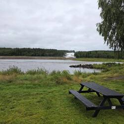 Der Storforsen lag praktischerweise genau neben unserer Route