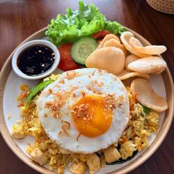 The delicious national dish of nasi goreng