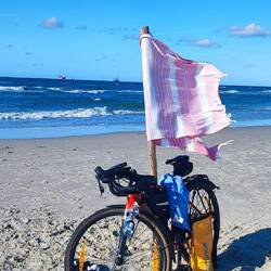 Heftiger Wind aber ich gehe baden