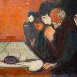 "At the Death Bed [of his sister]" (Edvard Munch; 1895) ... Kode Rasmus Meyer — Bergen, Norway.