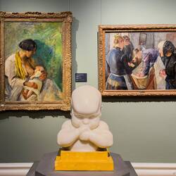 Left: "Mother & Child" (C. Krohg; 1904); Right: "In the Bathtub" (C. Krohg; 1889) — Kode.