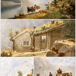 "Bridal Procession on the Hardangerfjord" (Johan F. Eckersberg; 1866) ... Kode Rasmus Meyer