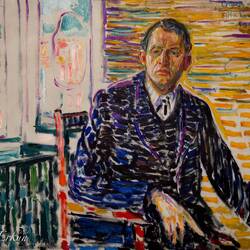 "Self-Portrait in the Clinic" (Edvard Munch; 1909) ... Kode Rasmus Meyer — Bergen, Norway.