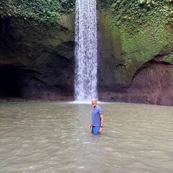 Dad almost submerged