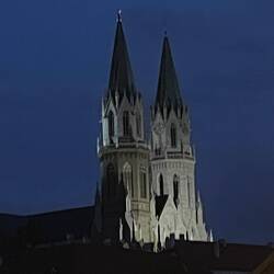 Klosterneuburg monastery at night