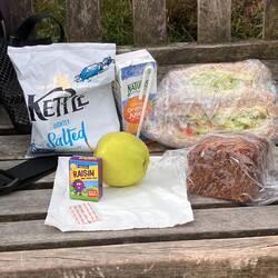 Inhalt vom Lunchpaket.