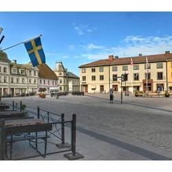 Am Marktplatz der Stadt. ...