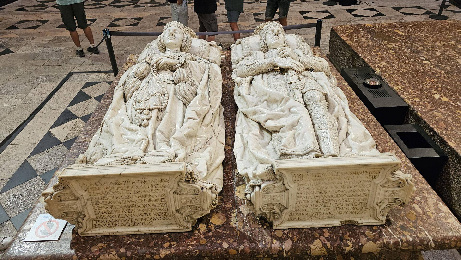 Gravmæle: Pedro Fernández de Velasco og hans hustru Mencía de Mendoza