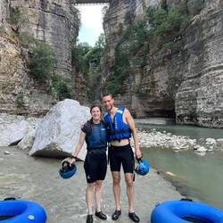 Paul und Julia beim Tubing
