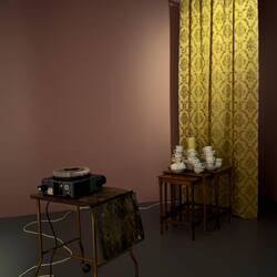 "Still Life" (Anne-Helen Mydland; 2007); upcycled porcelain tableware, nesting tables, slides.