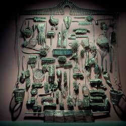 "Kitchen Wall" (Hanne Tyrmi; 1998); aluminum thread, crocheted, knitted, and twisted.