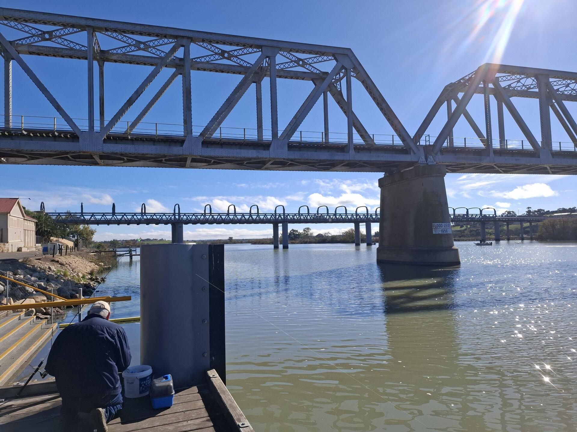 Road and rail bridges over the Murray at Murray Bridge
