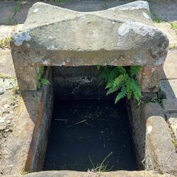 Mompesson's Well; a natural spring, and during the plague, a safe place to leave food and supplies