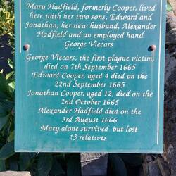 Outside a plague cottage