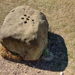 The Boundary Stone, halfway between Eyam and Stoney Middleton; food and supplies would be left here