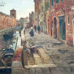 "La Dogana, Venice" (c. 1897) ... Kode Art Permanenten — Bergen, Norway.