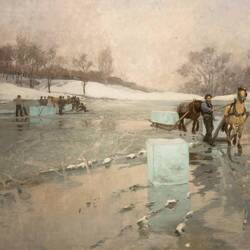 "Ice Haulers" (1884) ... Kode Art Permanenten — Bergen, Norway.