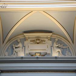 Decorations along the rim of the ceiling ... Kode Art Permanenten — Bergen, Norway.