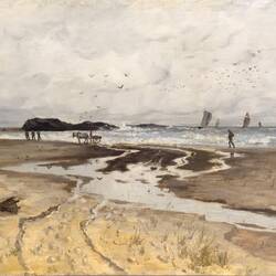 "Beach Scene, Jæren" (1879) ... Kode Art Permanenten — Bergen, Norway.