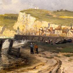 Detail from "A View of the Normandy Coast" (1875) ... Kode Art Permanenten — Bergen, Norway.